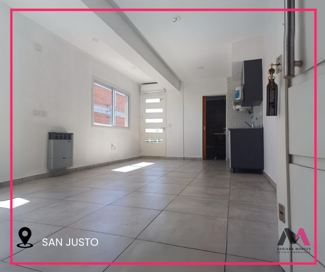 VENTA de departamento de 1 ambiente con cocheras en San Justo 